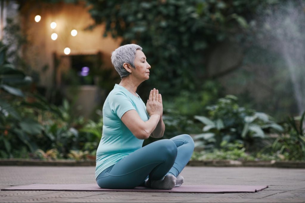 woman meditating